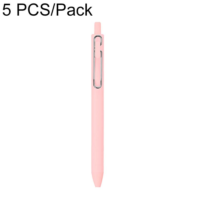 5 PCS/Pack 0.5mm Bullet Tip Colorful Retractable Pocket Ballpoint Pen(Pink) - Shopkiz.com