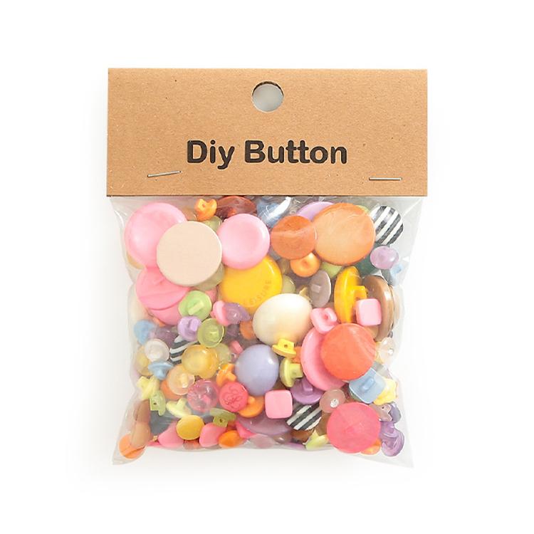 150g/Pack Mixed Sizes Colorful Round Resin Buttons DIY Craft Kit for Children, 250-350 Pieces/Pack, Specification:Round(Colorful Mushrooms) -