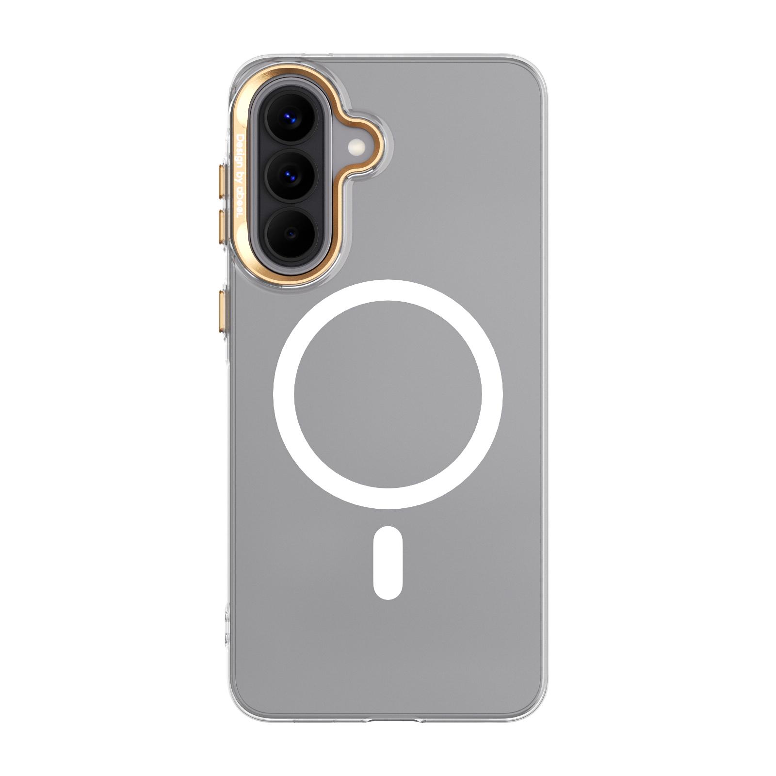 For Galaxy A37 5G ABEEL Transparent Magnetic Hardened PC Phone Case(White) - Shopkiz.com