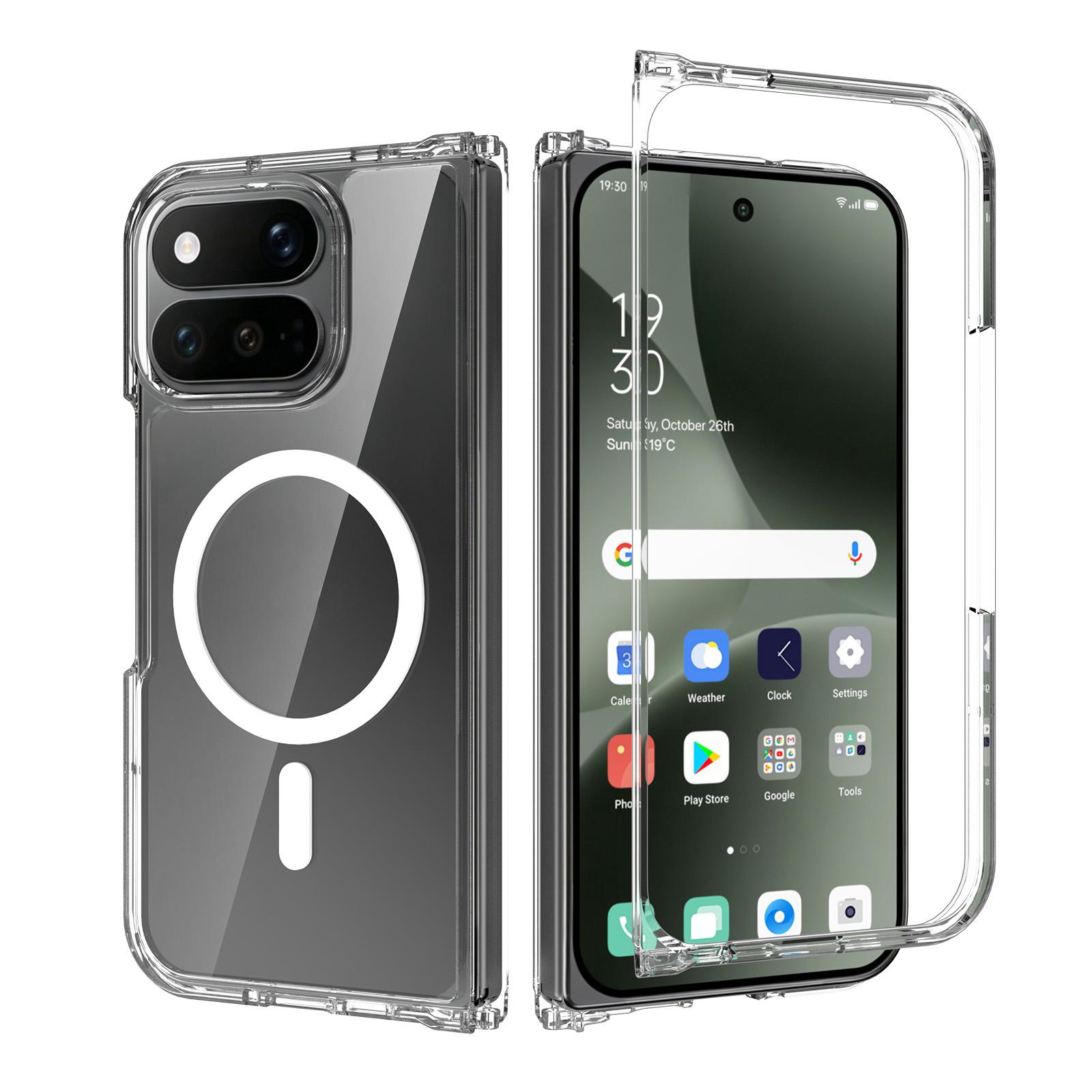 For Google Pixel 11 Pro Fold Scratch-proof Transparent Magnetic Phone Case - Shopkiz.com