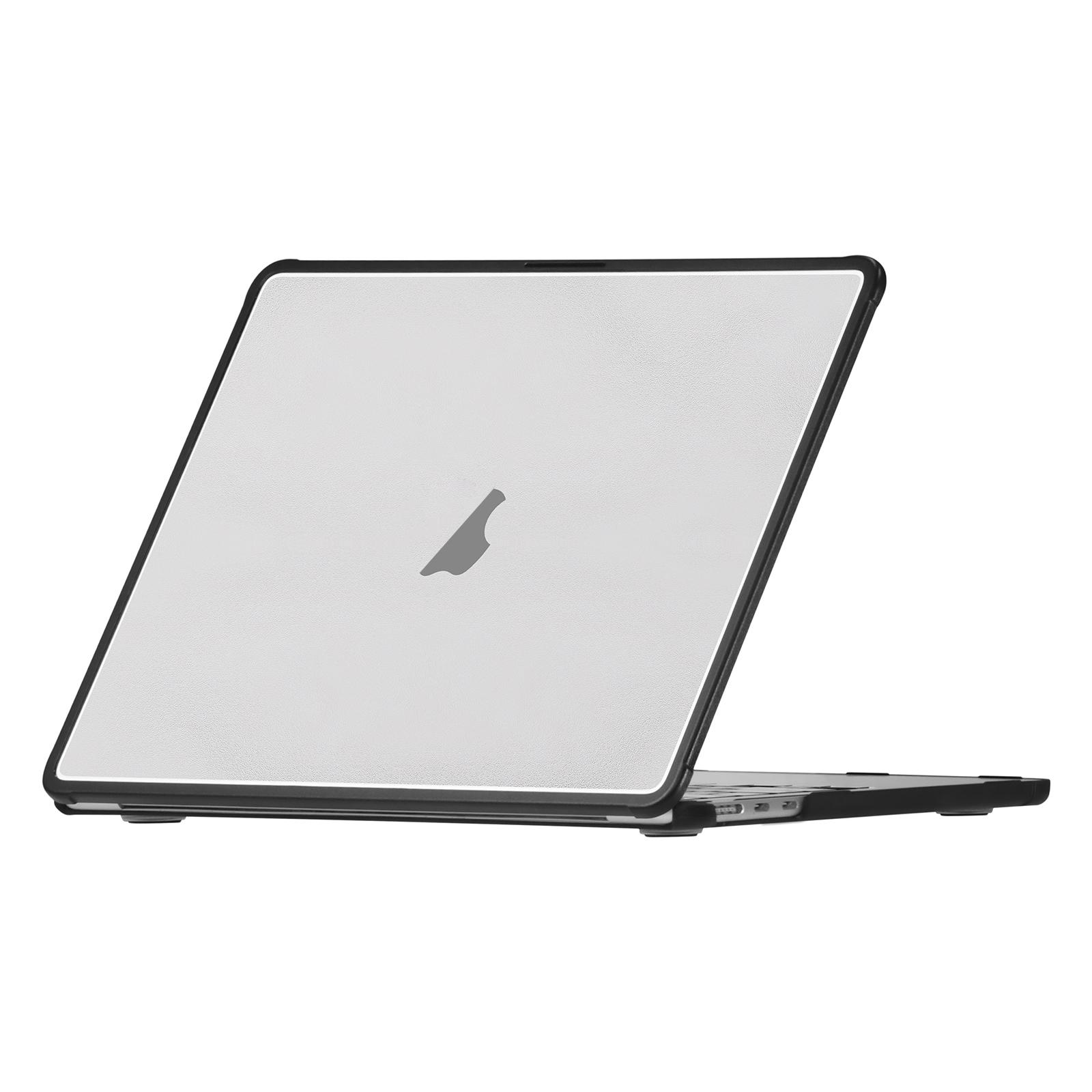 For MacBook Air 13.6 inch Ultra-thin TPU Hybrid PC Laptop Case(Black+Transparent) - Shopkiz.com