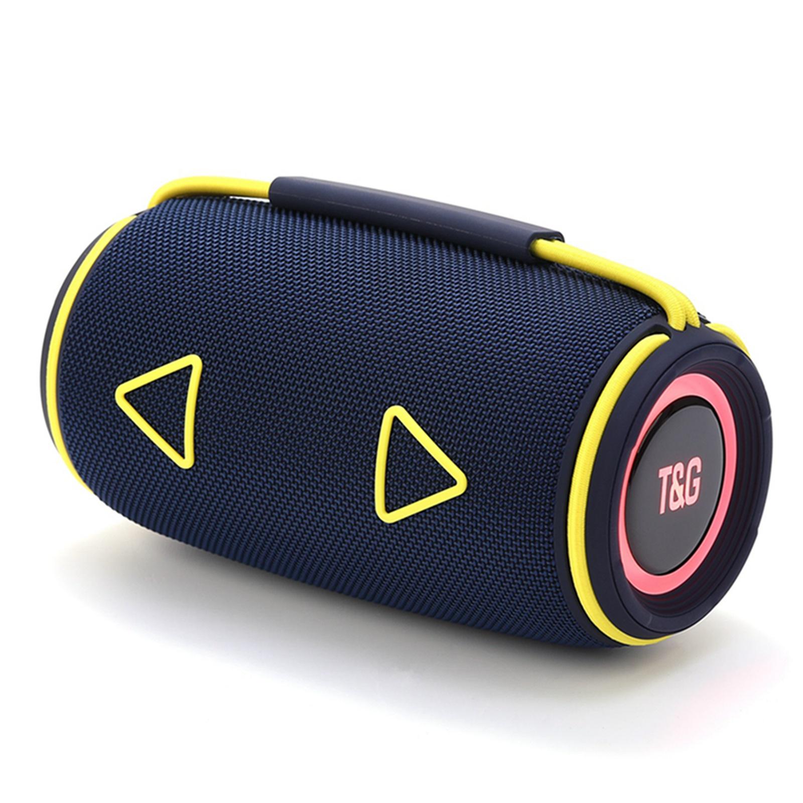 T&G TG-657 Pro Color-changing LED Lights Wireless Bluetooth Speaker, Supports Memory Cards and USB(Blue+Yellow) - Shopkiz.com