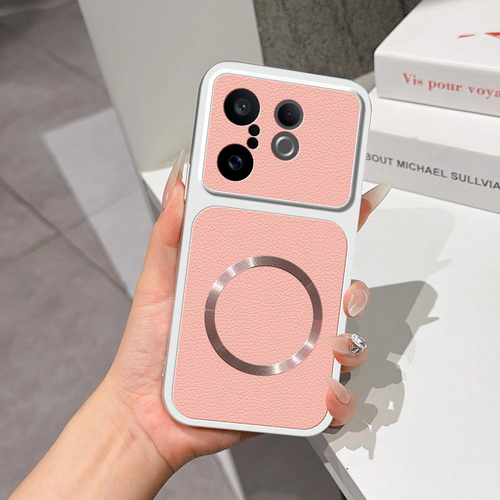 For vivo S30 Pro mini Lambskin Series Magnetic Skin Feel Phone Case(Pink) - Shopkiz.com