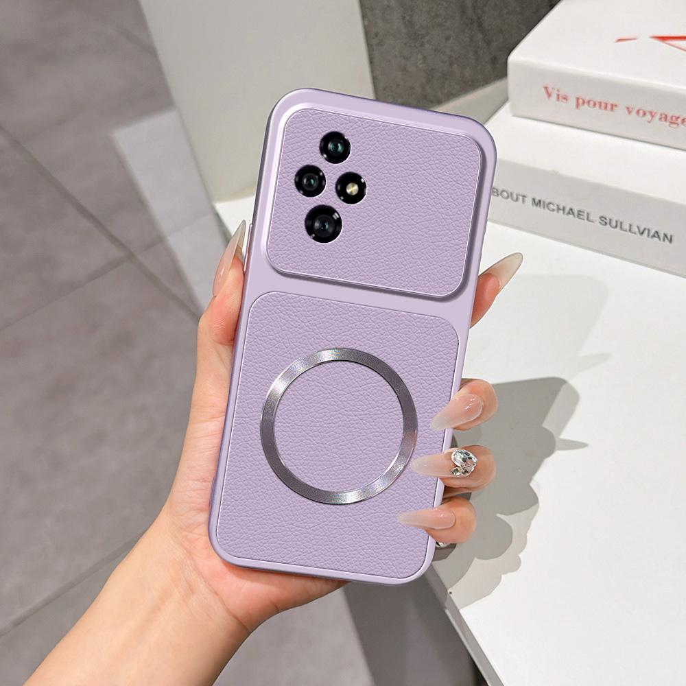 For Honor 200 Lambskin Series Magnetic Skin Feel Phone Case(Purple) - Shopkiz.com