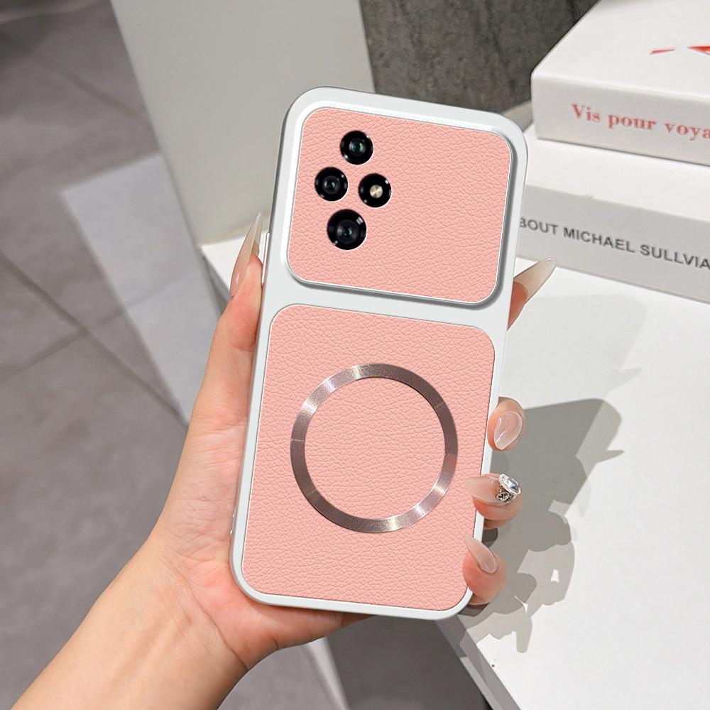 For Honor 200 Lambskin Series Magnetic Skin Feel Phone Case(Pink) - Shopkiz.com