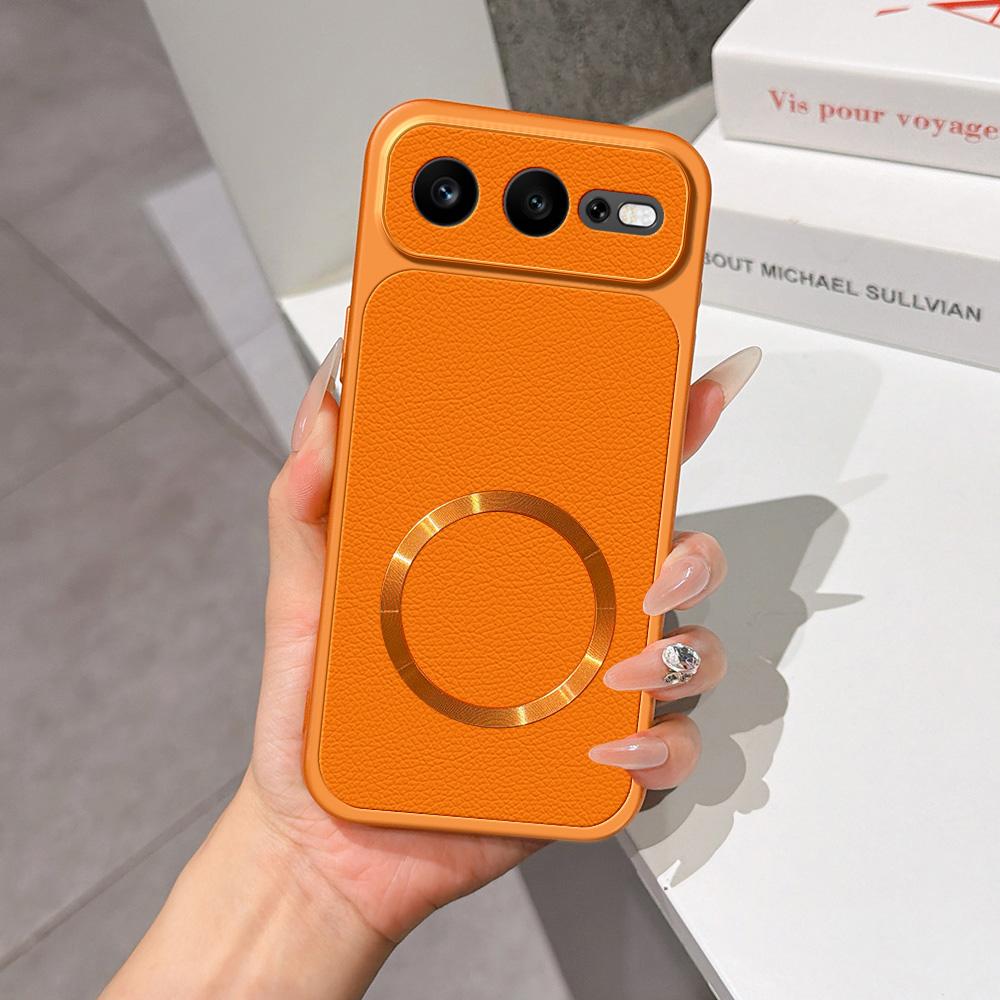 For Honor 600 Super Edition Lambskin Series Magnetic Skin Feel Phone Case(Orange) - Shopkiz.com