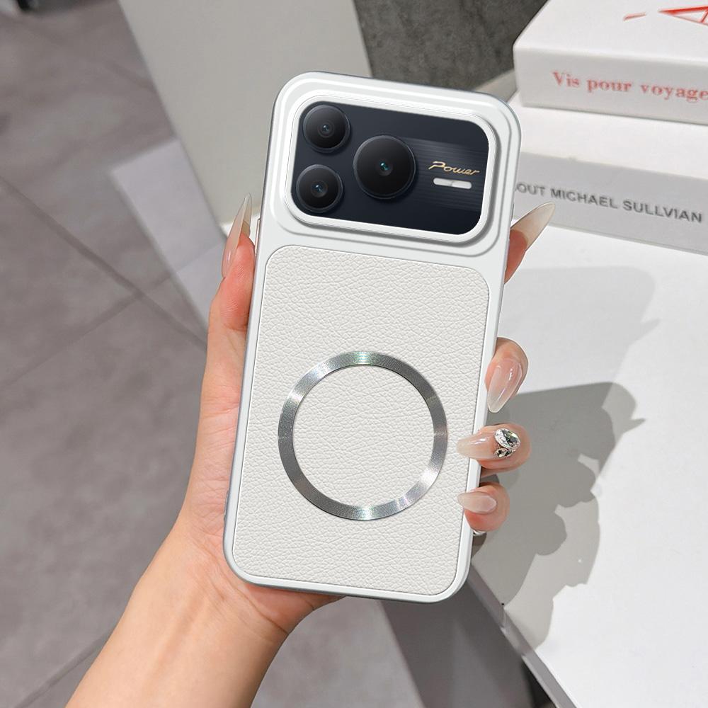 For Honor Power2 Lambskin Series Magnetic Skin Feel Phone Case(Silver) - Shopkiz.com