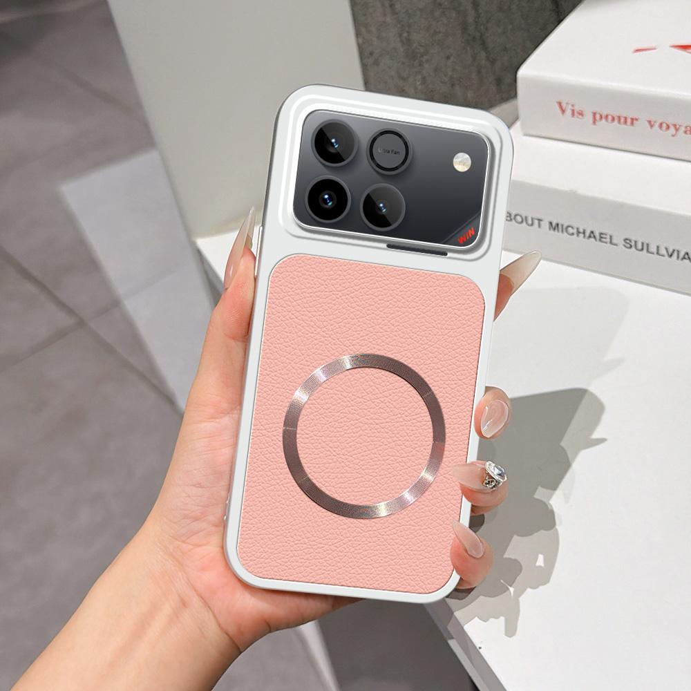 For Honor Win 5G Lambskin Series Magnetic Skin Feel Phone Case(Pink) - Shopkiz.com