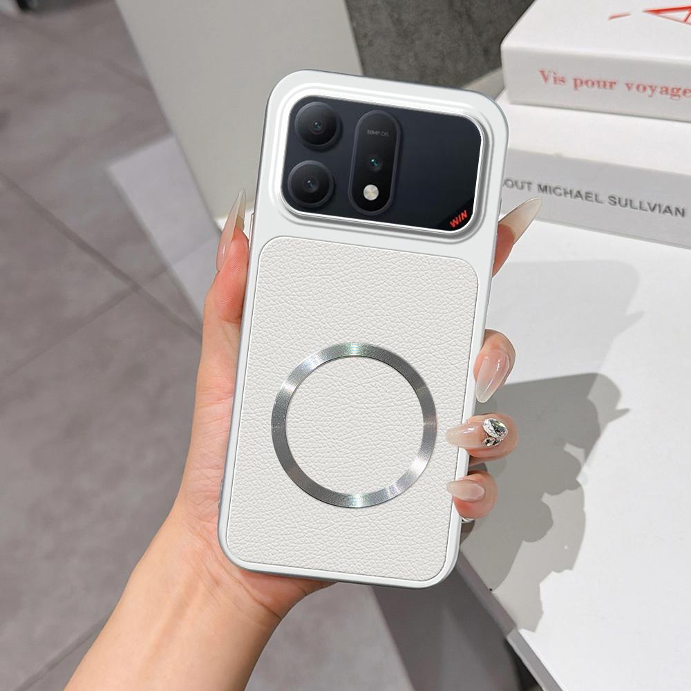 For Honor Win Turbo 5G Lambskin Series Magnetic Skin Feel Phone Case(Silver) - Shopkiz.com