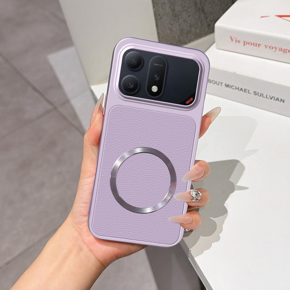 For Honor Win Turbo 5G Lambskin Series Magnetic Skin Feel Phone Case(Purple) - Shopkiz.com