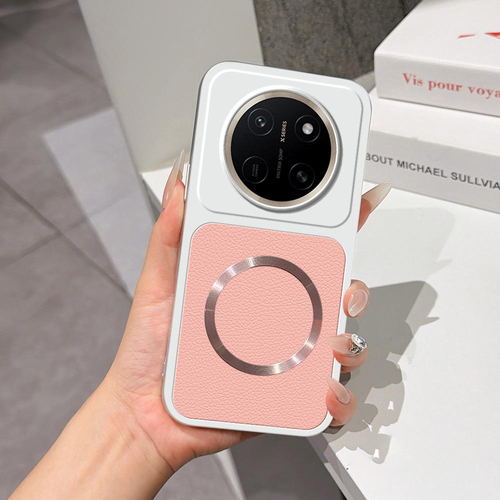 For Honor X80 Pro Max 5G Lambskin Series Magnetic Skin Feel Phone Case(Pink) - Shopkiz.com
