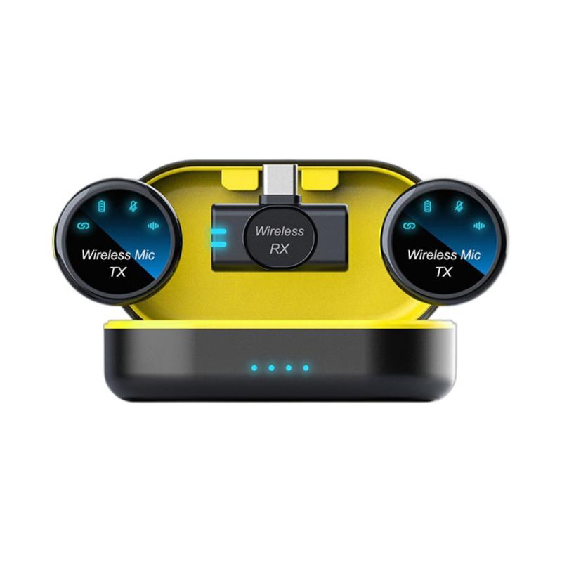 S3 2 in 1 Portable Wireless Lavalier Noise Reduction Microphone, Type:Type-C - Shopkiz.com