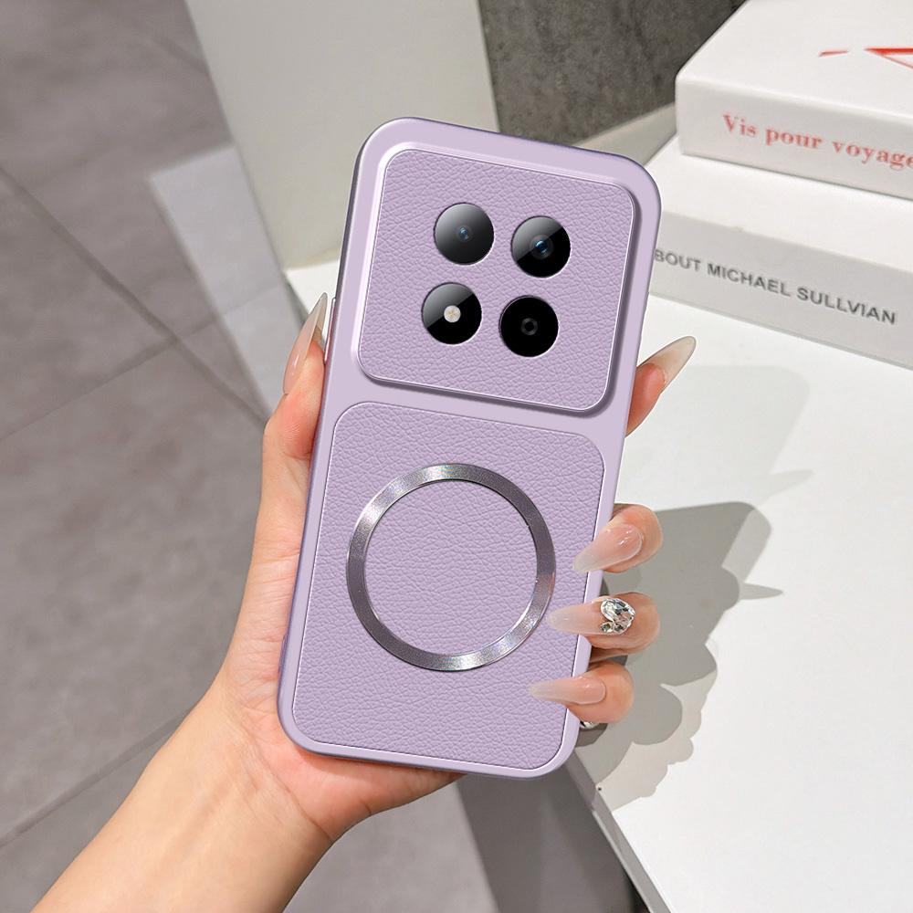 Redmi Note 15 Pro 4G Global 163.2mm Lambskin Series Magnetic Skin Feel Phone Case(Purple) - Shopkiz.com