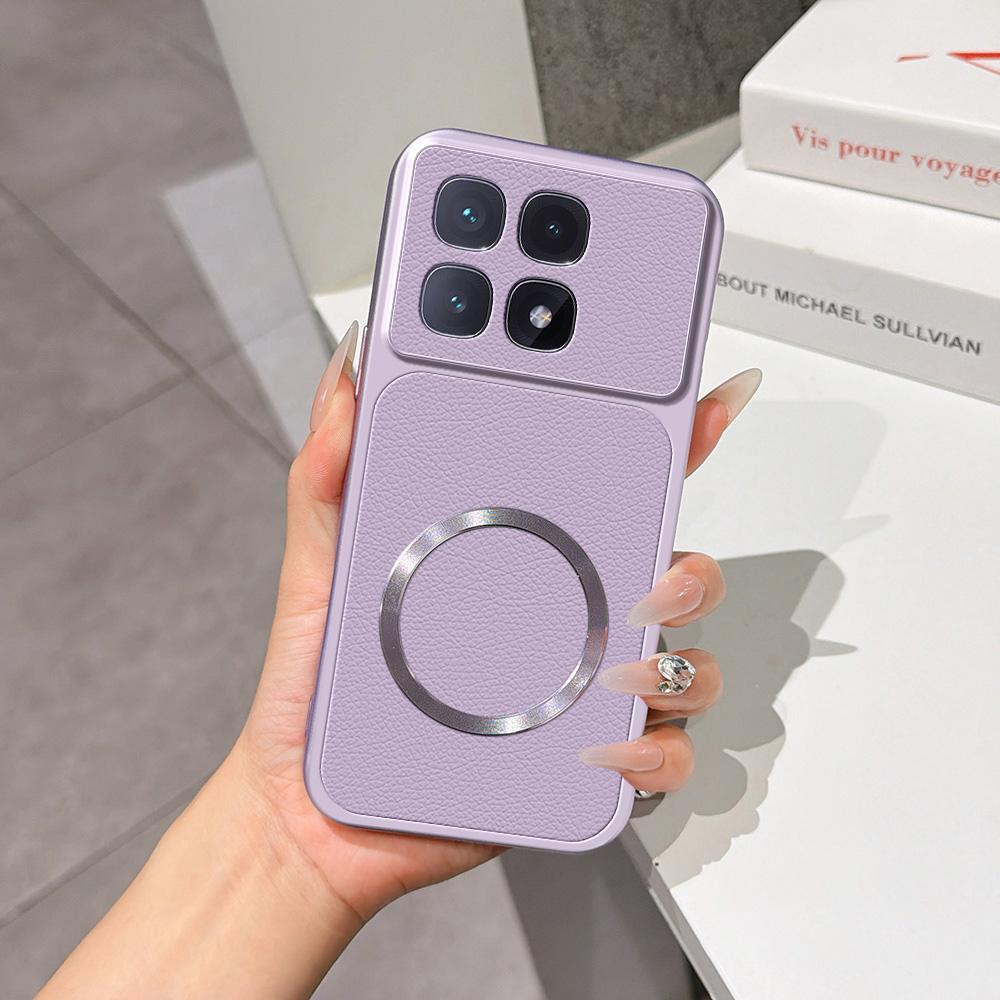 For Redmi K70 Ultra Lambskin Series Magnetic Skin Feel Phone Case(Purple) - Shopkiz.com