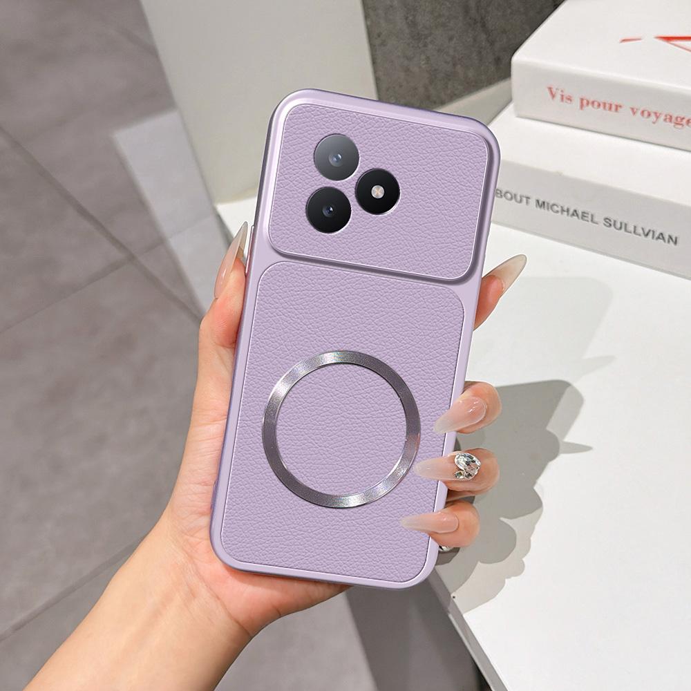 For Redmi K80 Ultra Lambskin Series Magnetic Skin Feel Phone Case(Purple) - Shopkiz.com