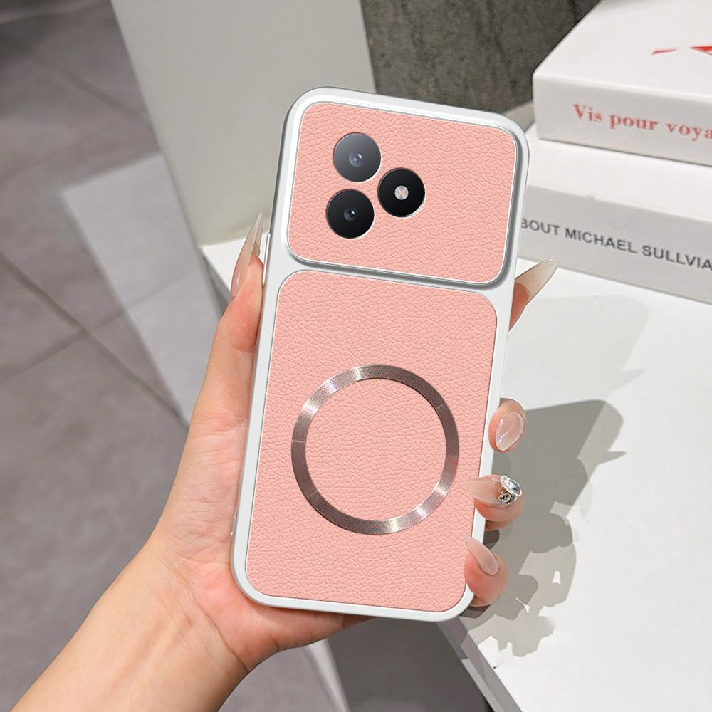 For Redmi K80 Ultra Lambskin Series Magnetic Skin Feel Phone Case(Pink) - Shopkiz.com