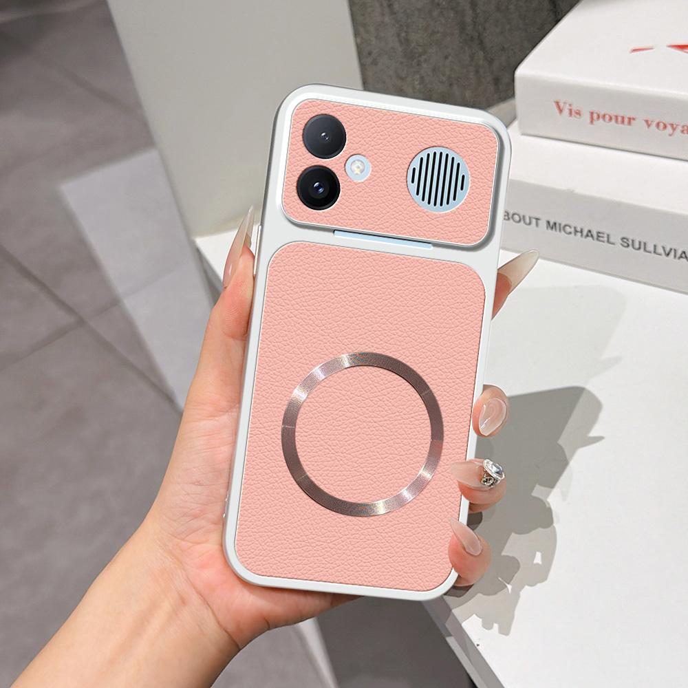 For Redmi K90 Max 5G Lambskin Series Magnetic Skin Feel Phone Case(Pink) - Shopkiz.com
