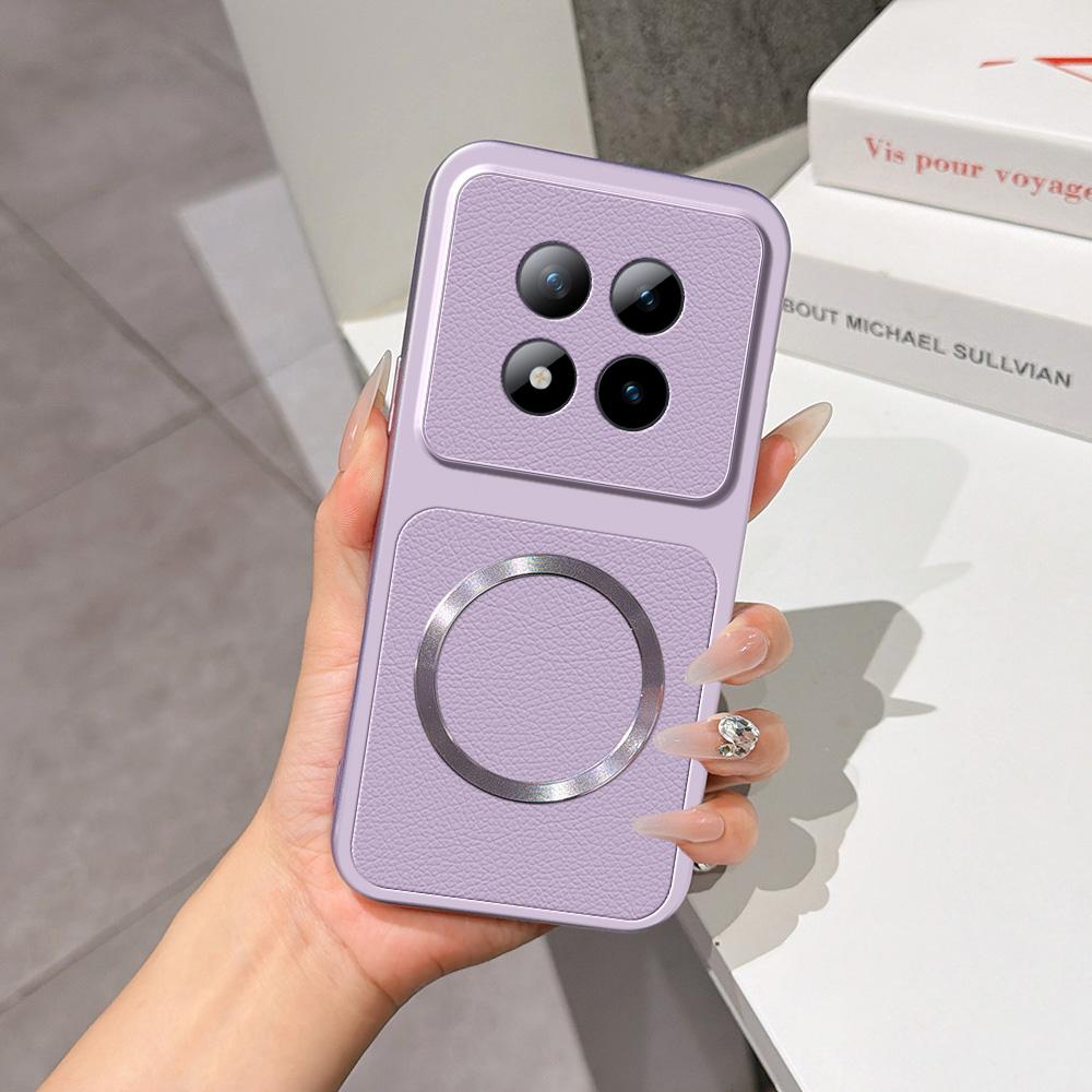 For Redmi Note 15 Pro+ Global 163.3mm Lambskin Series Magnetic Skin Feel Phone Case(Purple) - Shopkiz.com