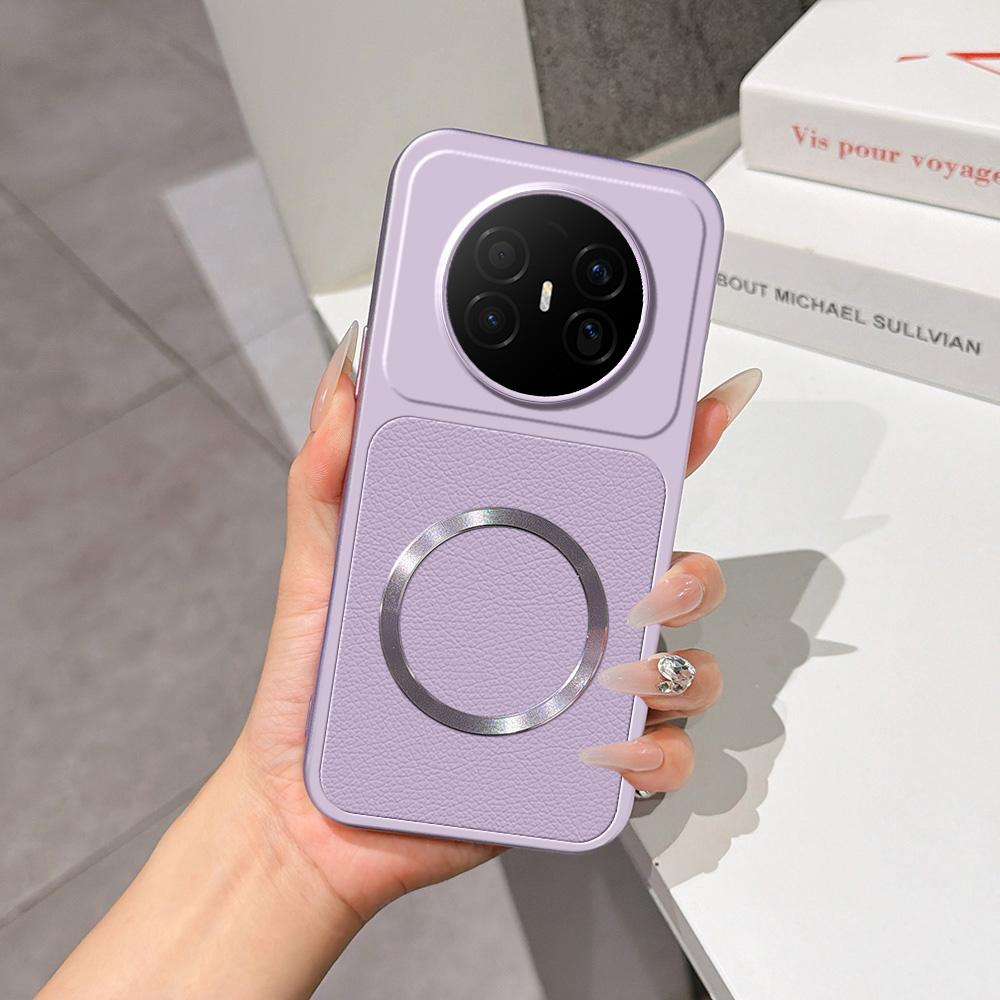 For Huawei Mate 70 Air 5G Lambskin Series Magnetic Skin Feel Phone Case(Purple) - Shopkiz.com