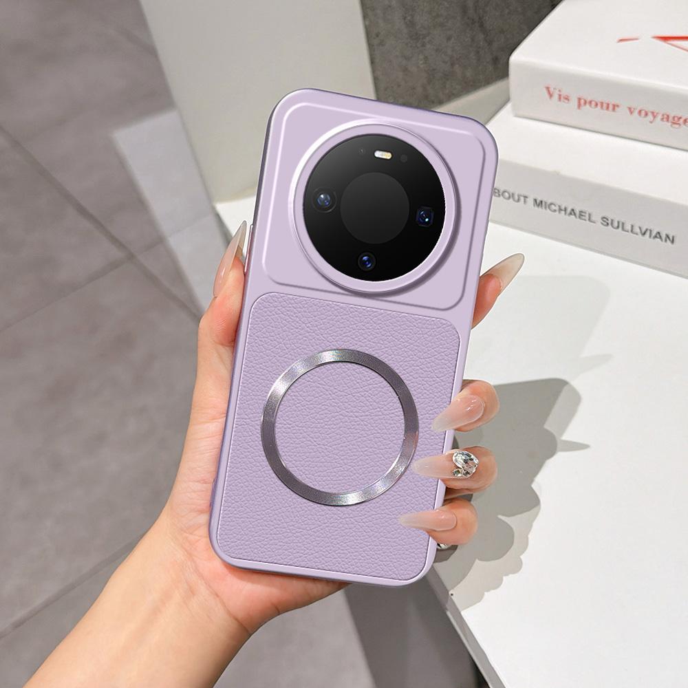 For Huawei Mate 80 Lambskin Series Magnetic Skin Feel Phone Case(Purple) - Shopkiz.com