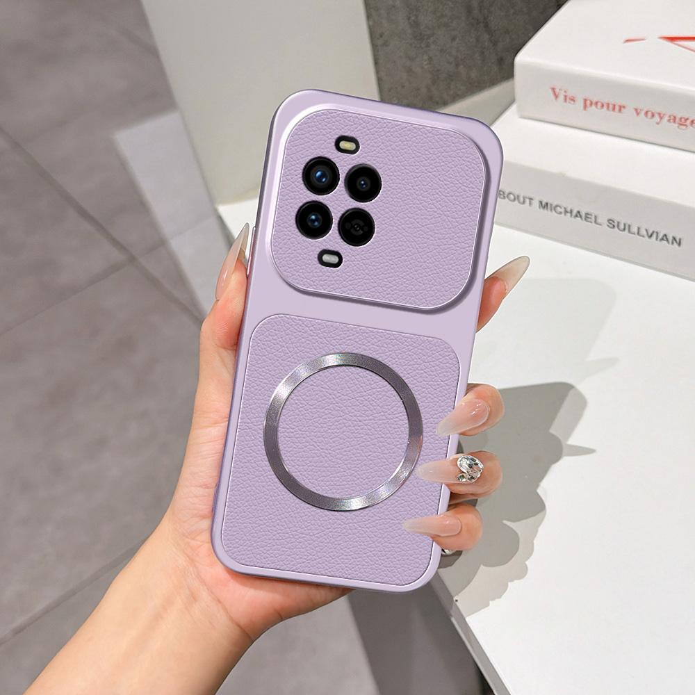 For Huawei nova 13 Pro Lambskin Series Magnetic Skin Feel Phone Case(Purple) - Shopkiz.com