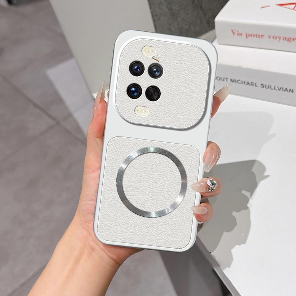For Huawei nova 14 Ultra Lambskin Series Magnetic Skin Feel Phone Case(Silver) - Shopkiz.com