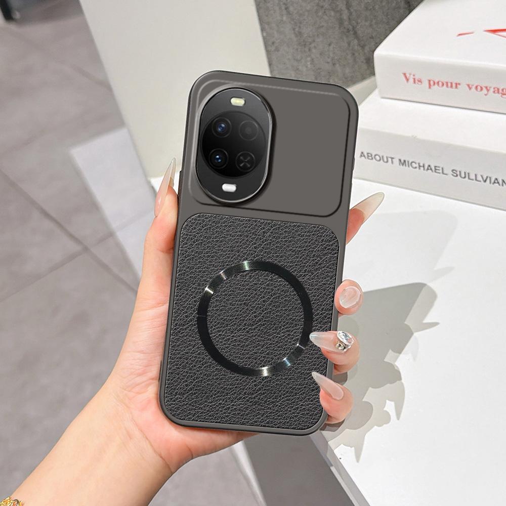 For Huawei nova 15 Lambskin Series Magnetic Skin Feel Phone Case(Black) - Shopkiz.com
