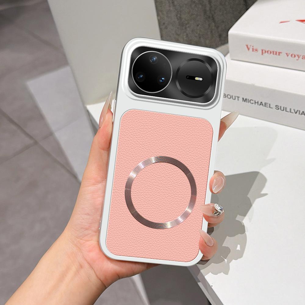For Huawei nova 15 Pro Lambskin Series Magnetic Skin Feel Phone Case(Pink) - Shopkiz.com