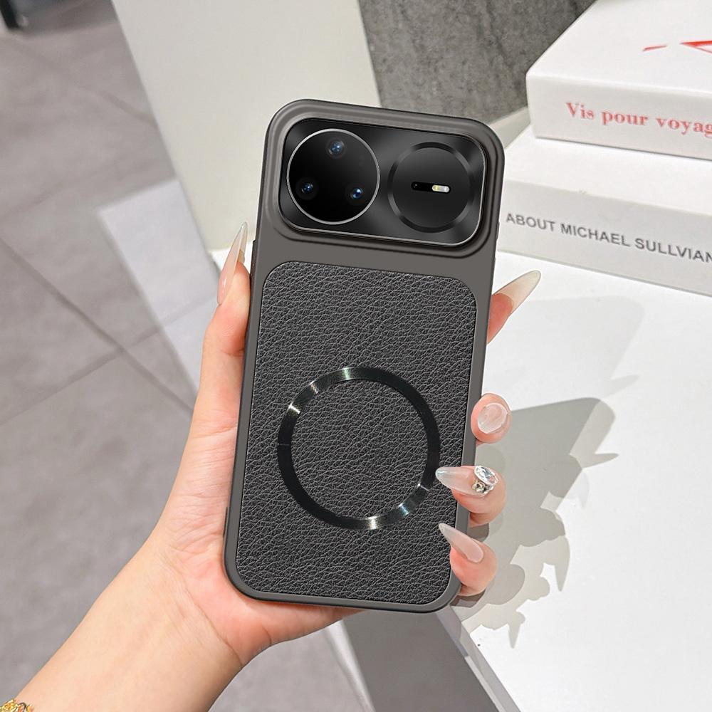 For Huawei nova 15 Pro Lambskin Series Magnetic Skin Feel Phone Case(Black) - Shopkiz.com