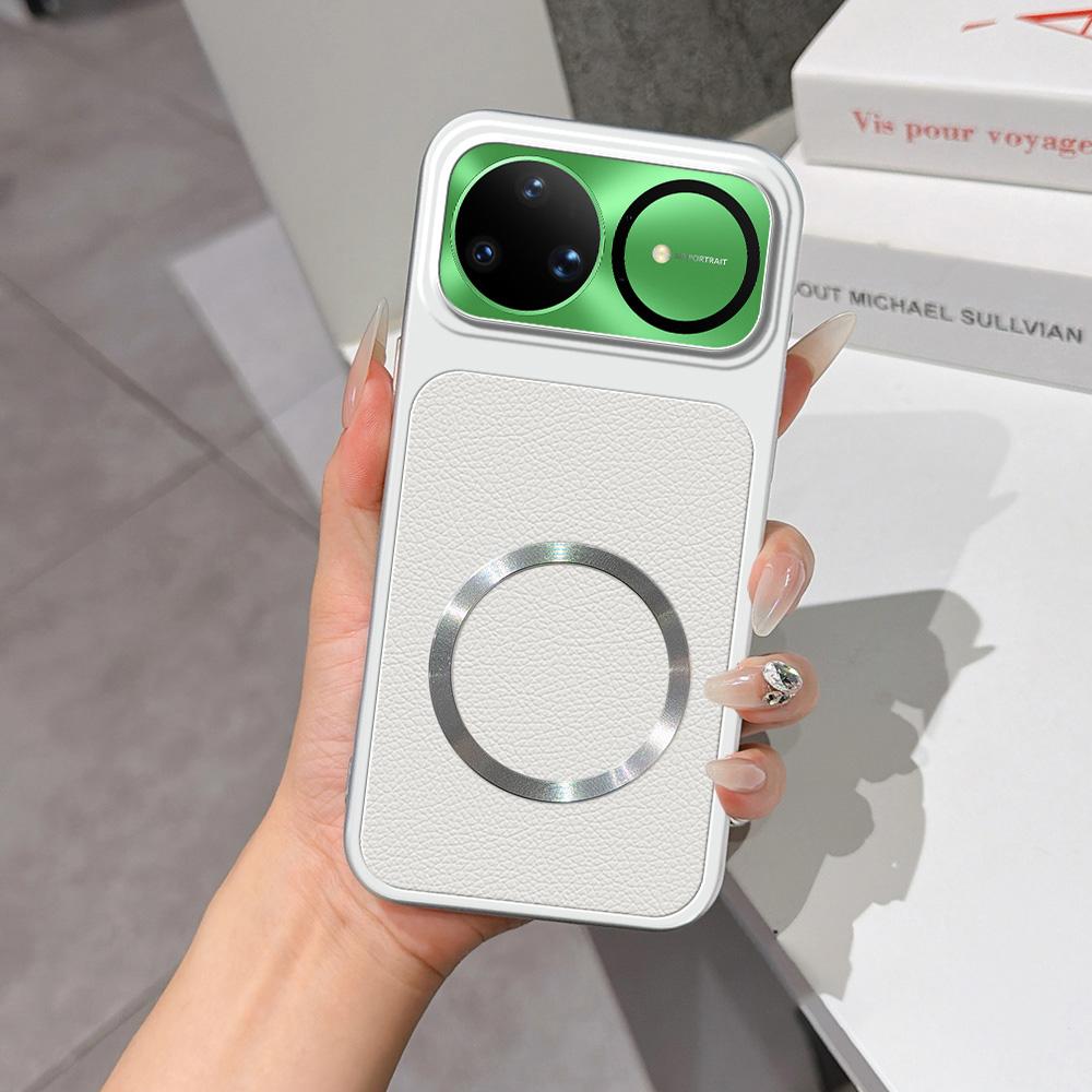 For Huawei nova 15 Ultra Lambskin Series Magnetic Skin Feel Phone Case(Silver) - Shopkiz.com