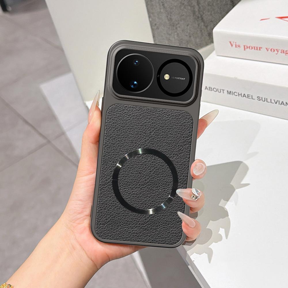 For Huawei nova 16 Lambskin Series Magnetic Skin Feel Phone Case(Black) - Shopkiz.com