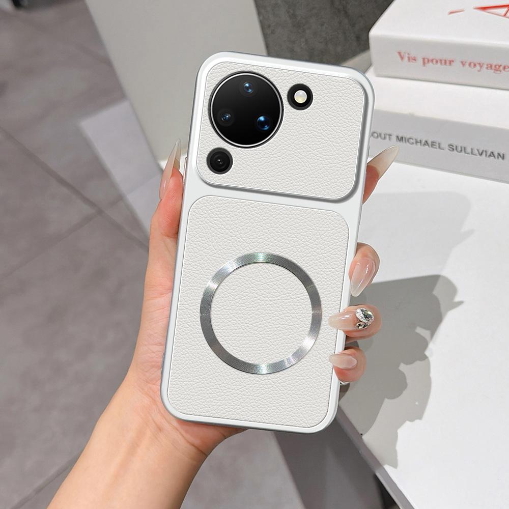 For Huawei Pura 90 5G Lambskin Series Magnetic Skin Feel Phone Case(Silver) - Shopkiz.com
