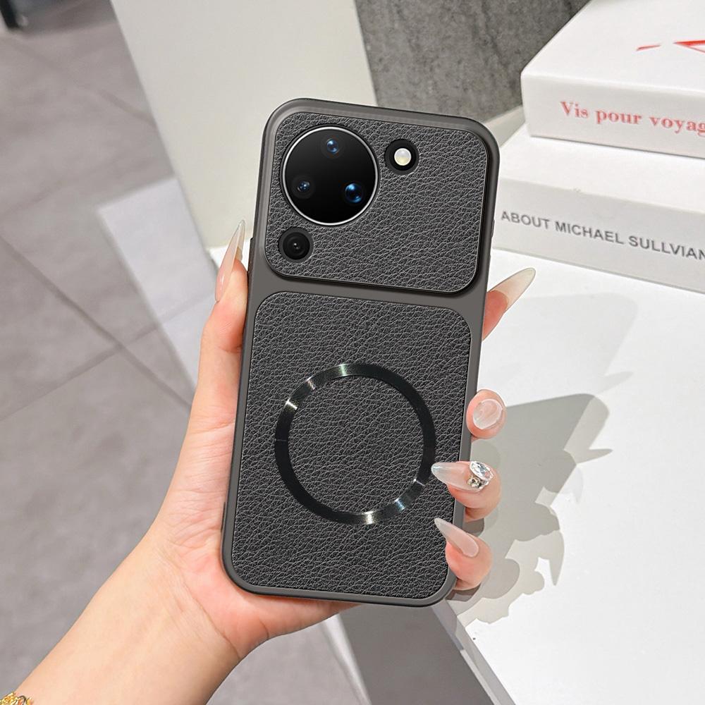 For Huawei Pura 90 5G Lambskin Series Magnetic Skin Feel Phone Case(Black) - Shopkiz.com