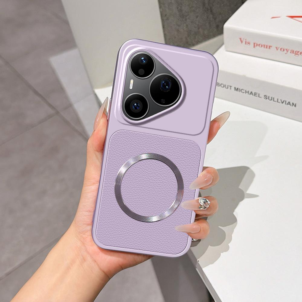 For Huawei Pura 90 Pro 5G Lambskin Series Magnetic Skin Feel Phone Case(Purple) - Shopkiz.com