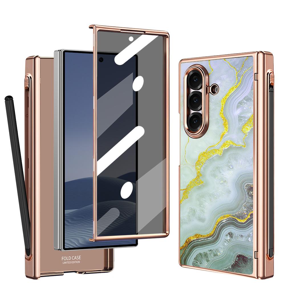 For Galaxy Z Fold8 Ultra 5G VIETAO Amber Series Integrated Privacy Screen Protector Magnetic Phone Case with Stylus(Platinum) - Shopkiz.com