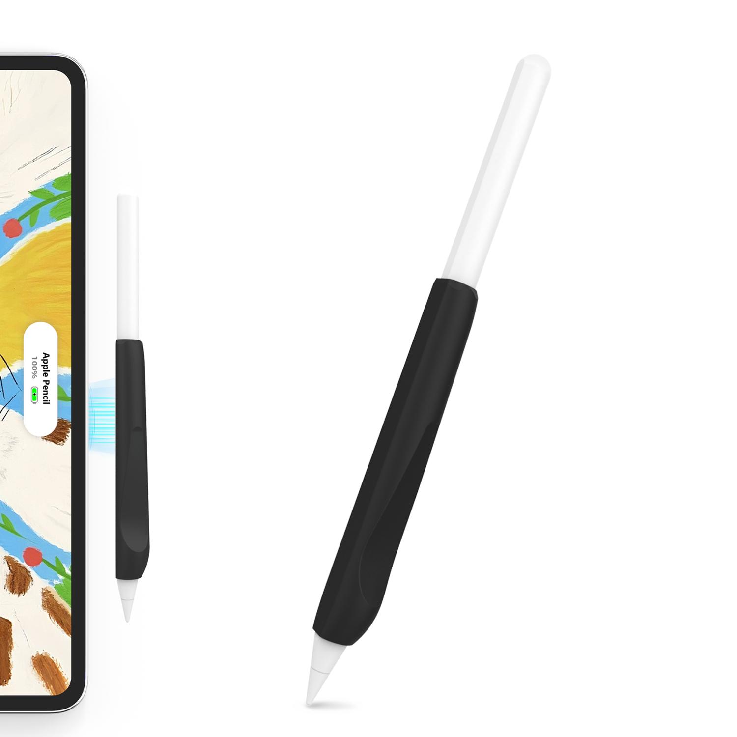 For Apple Pencil Pro / USB-C / 2 DUX DUCIS Stoyobe AP-III Series Solid Color Silicone Grip Holder(Black) - Shopkiz.com