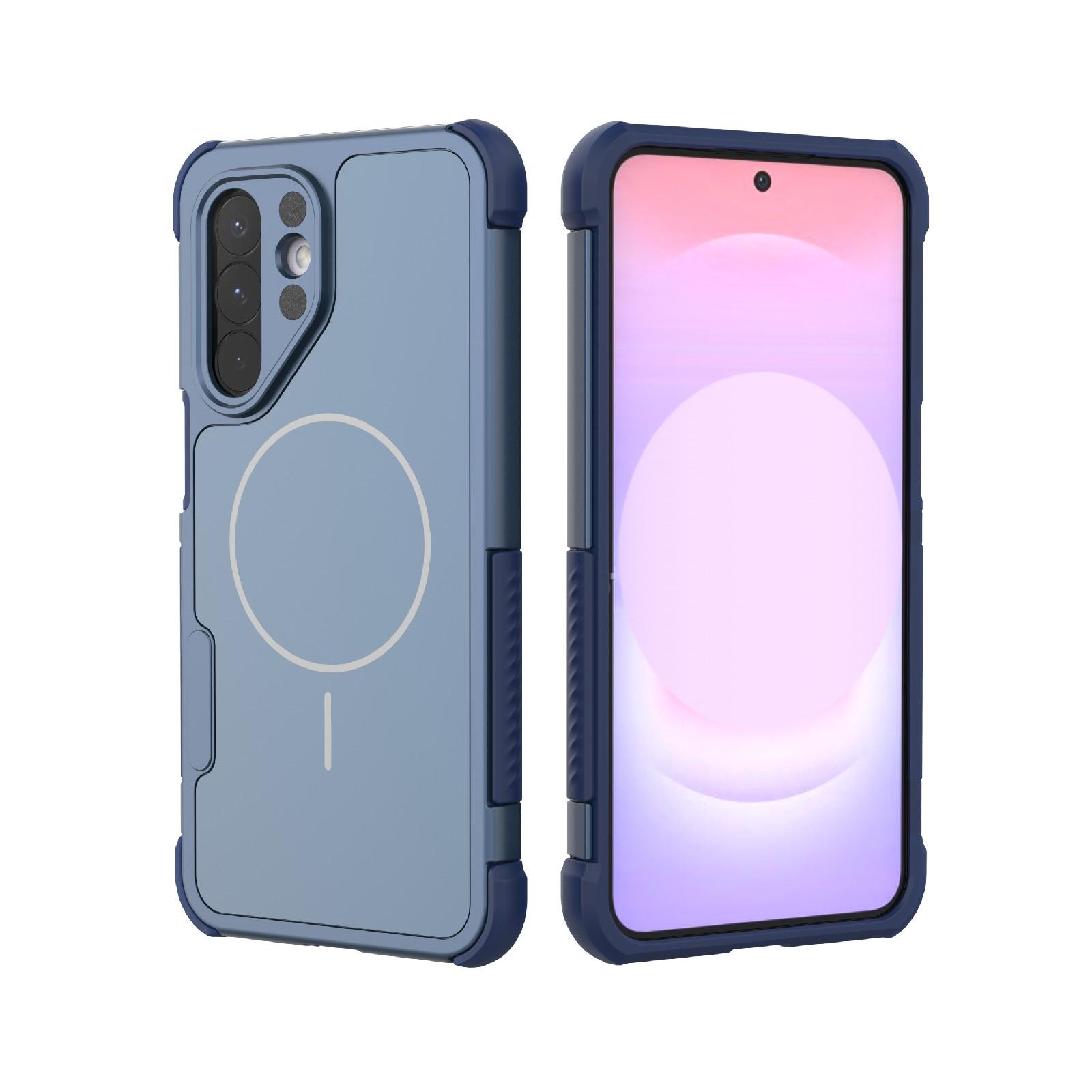 For Galaxy A27 5G Heat Dissipation Air Shockproof TPU + PC Magsafe Phone Case(Blue) - Shopkiz.com