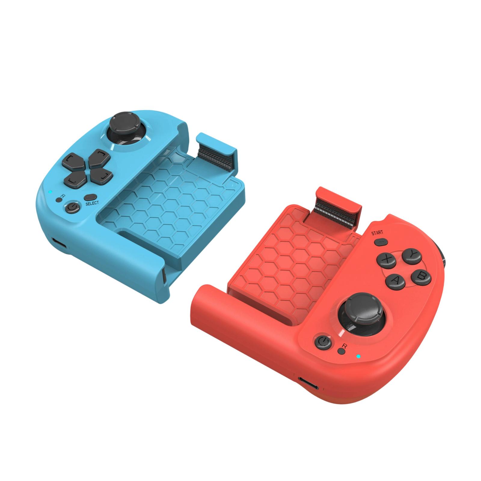 MOCUTE 061 Dual Joysticks & Triggers Split-style BT Mobile Game Controller(Red Blue) - Shopkiz.com