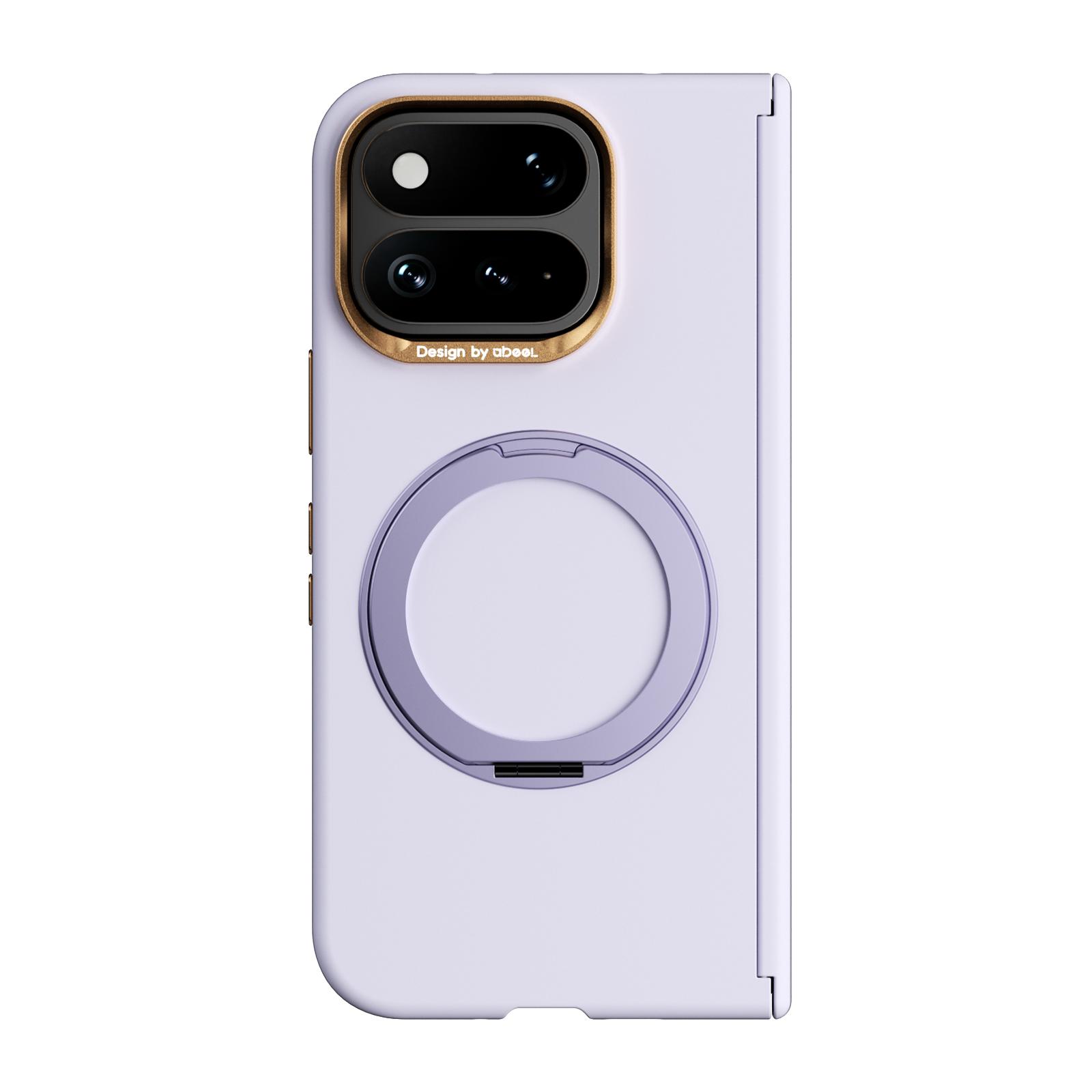 For Google Pixel 11 Pro Fold ABEEL Lightweight Zero Skin Feel Magnetic PC Phone Case with Holder(Lilac Purple) - Shopkiz.com