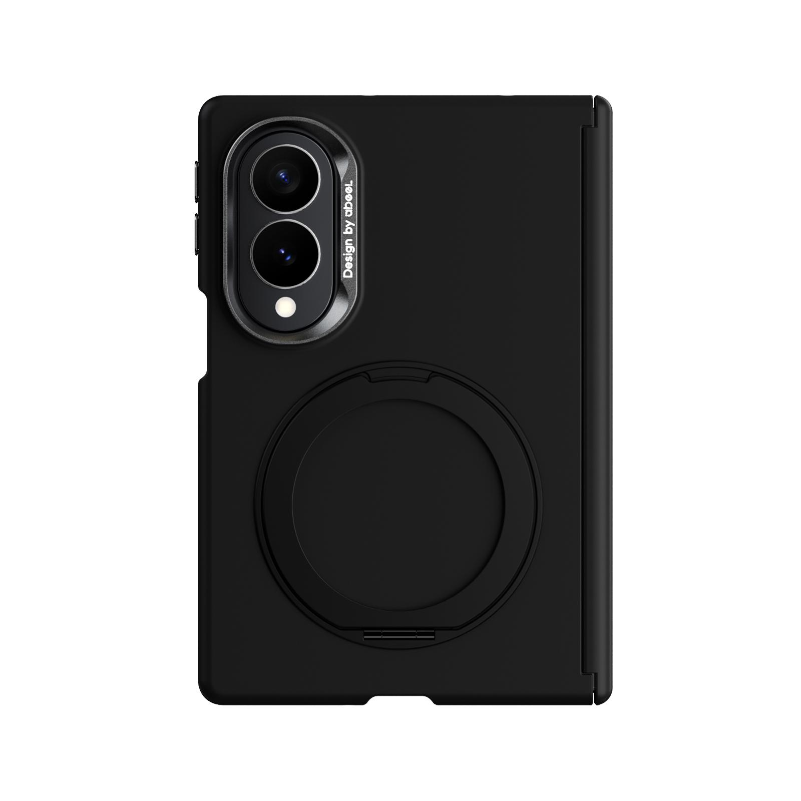 For Galaxy Z Fold8 5G ABEEL Lightweight Zero Skin Feel Magnetic PC Phone Case with Holder(Black) - Shopkiz.com
