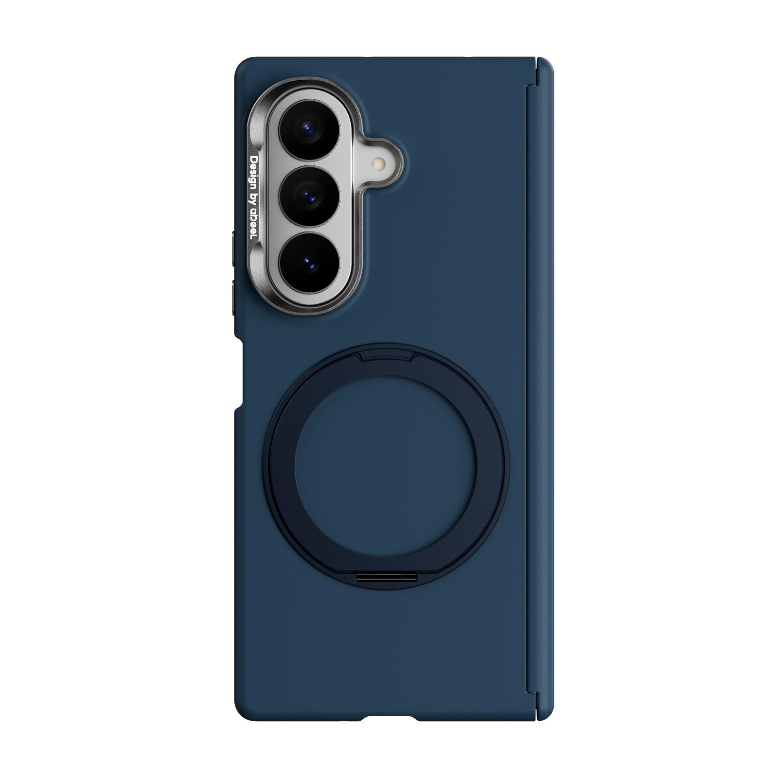 For Galaxy Z Fold8 Ultra 5G ABEEL Lightweight Zero Skin Feel Magnetic PC Phone Case with Holder(Blue) - Shopkiz.com