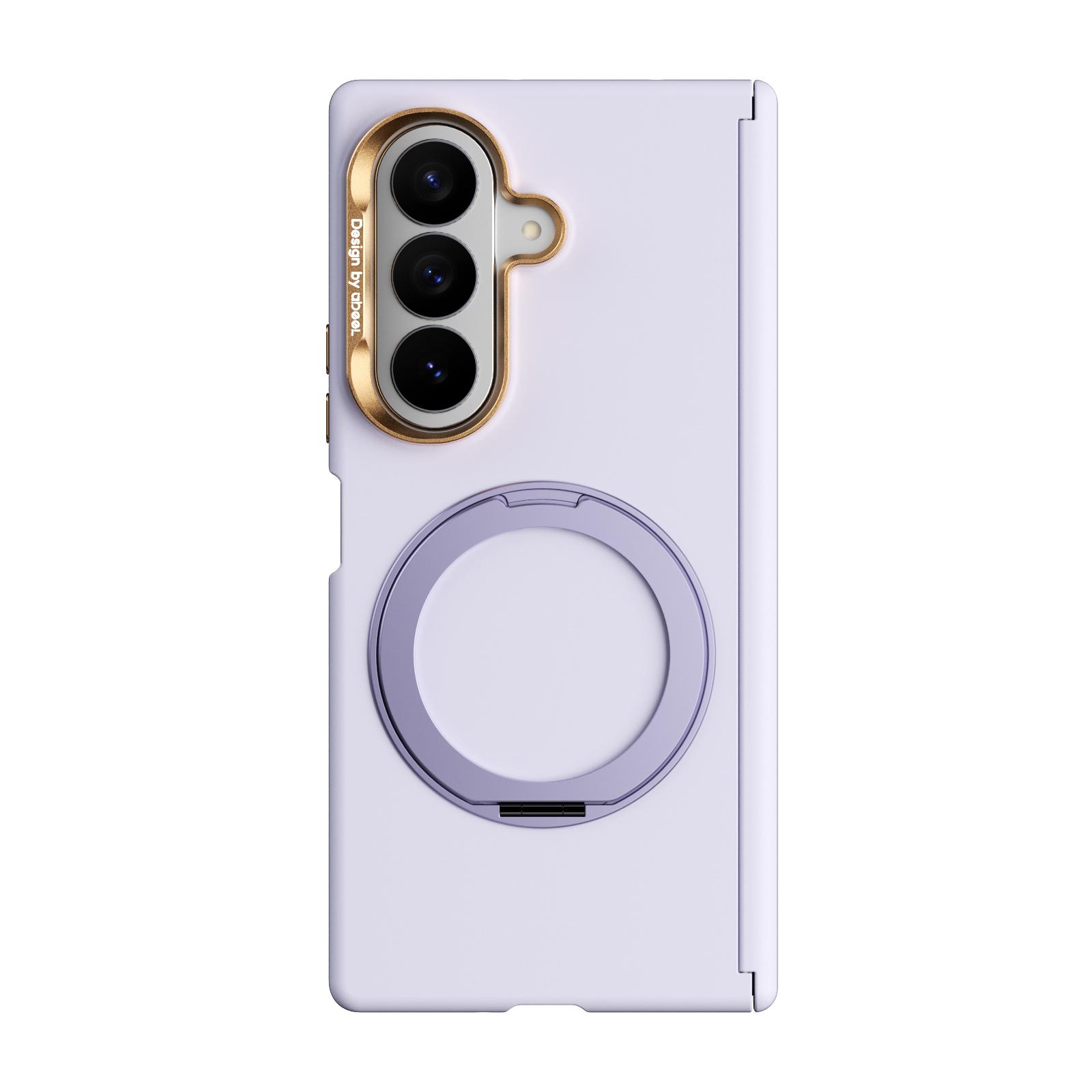 For Galaxy Z Fold8 Ultra 5G ABEEL Lightweight Zero Skin Feel Magnetic PC Phone Case with Holder(Lilac Purple) - Shopkiz.com