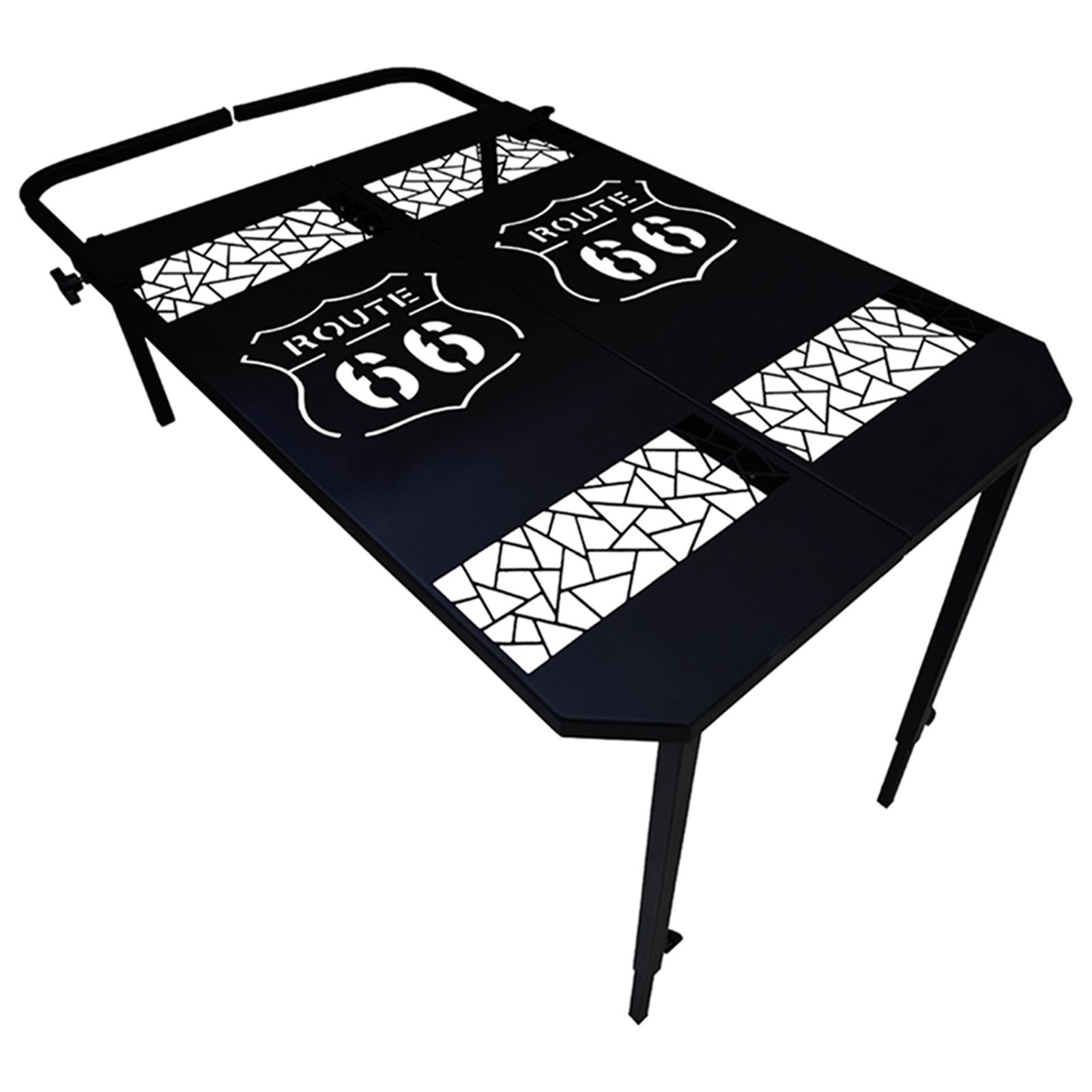 Outdoor Camping Off-Road Portable Folding Metal Dining Table, Specification:Mosaic - Shopkiz.com