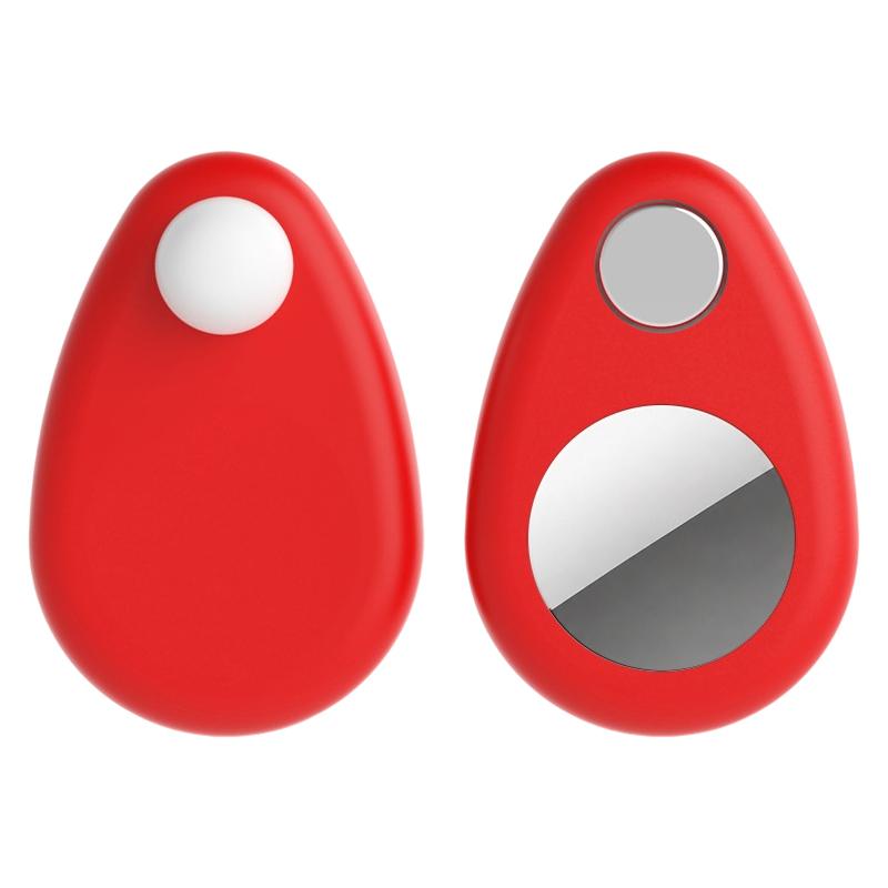 Protection Cover Sleeve Anti-lost Silicone Protective Case For AirTag 2nd / 1st Gen(Red) - Shopkiz.com