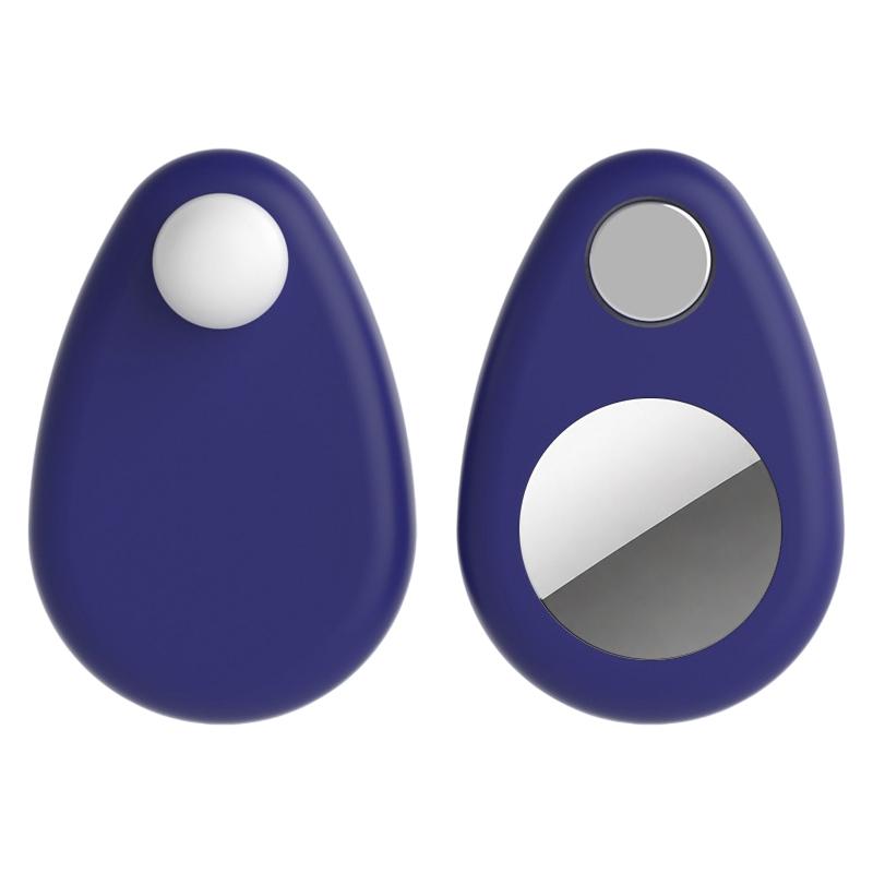 Protection Cover Sleeve Anti-lost Silicone Protective Case For AirTag 2nd / 1st Gen(Dark Blue) - Shopkiz.com