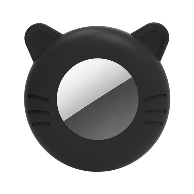 For AirTag 2nd / 1st Gen Cat Shape Pets Anti-lost Waterproof Protective Cover(Black) - Shopkiz.com