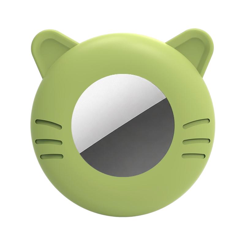 For AirTag 2nd / 1st Gen Cat Shape Pets Anti-lost Waterproof Protective Cover(Matcha) - Shopkiz.com