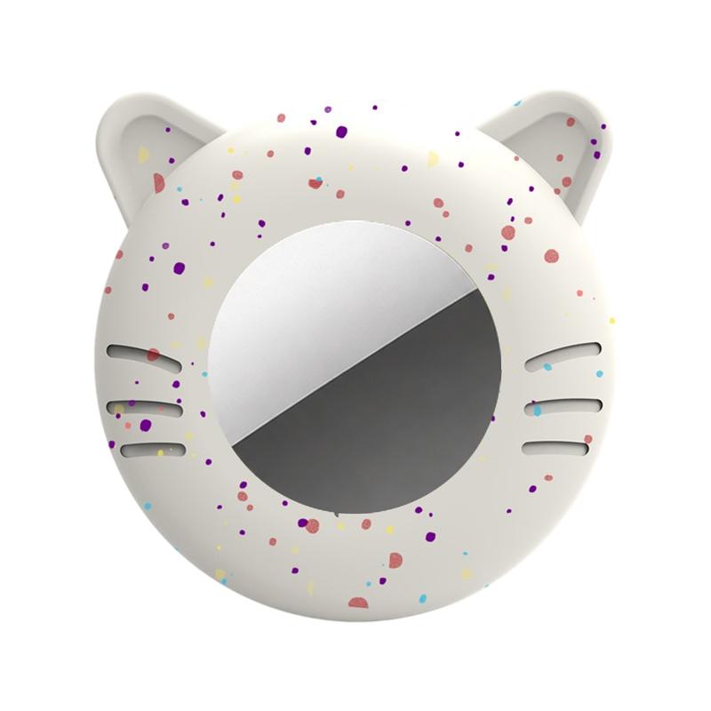 For AirTag 2nd / 1st Gen Cat Shape Pets Anti-lost Waterproof Protective Cover(Polka Dots Transparent) - Shopkiz.com