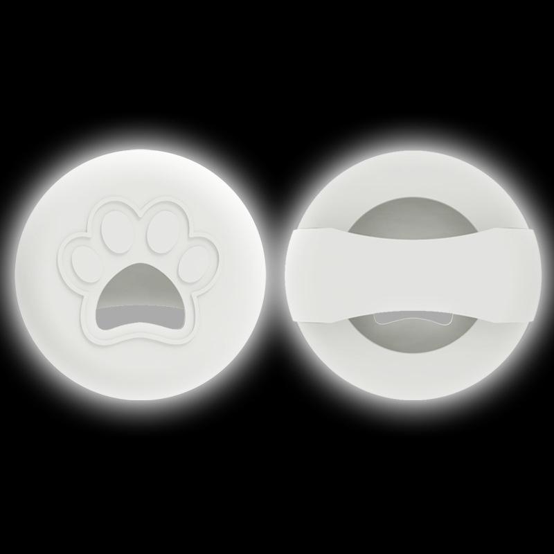 For AirTag 2nd / 1st Gen Cat Paw Shape Anti-lost Silicone Protective Cover For Pets Collar(Luminous White) - Shopkiz.com