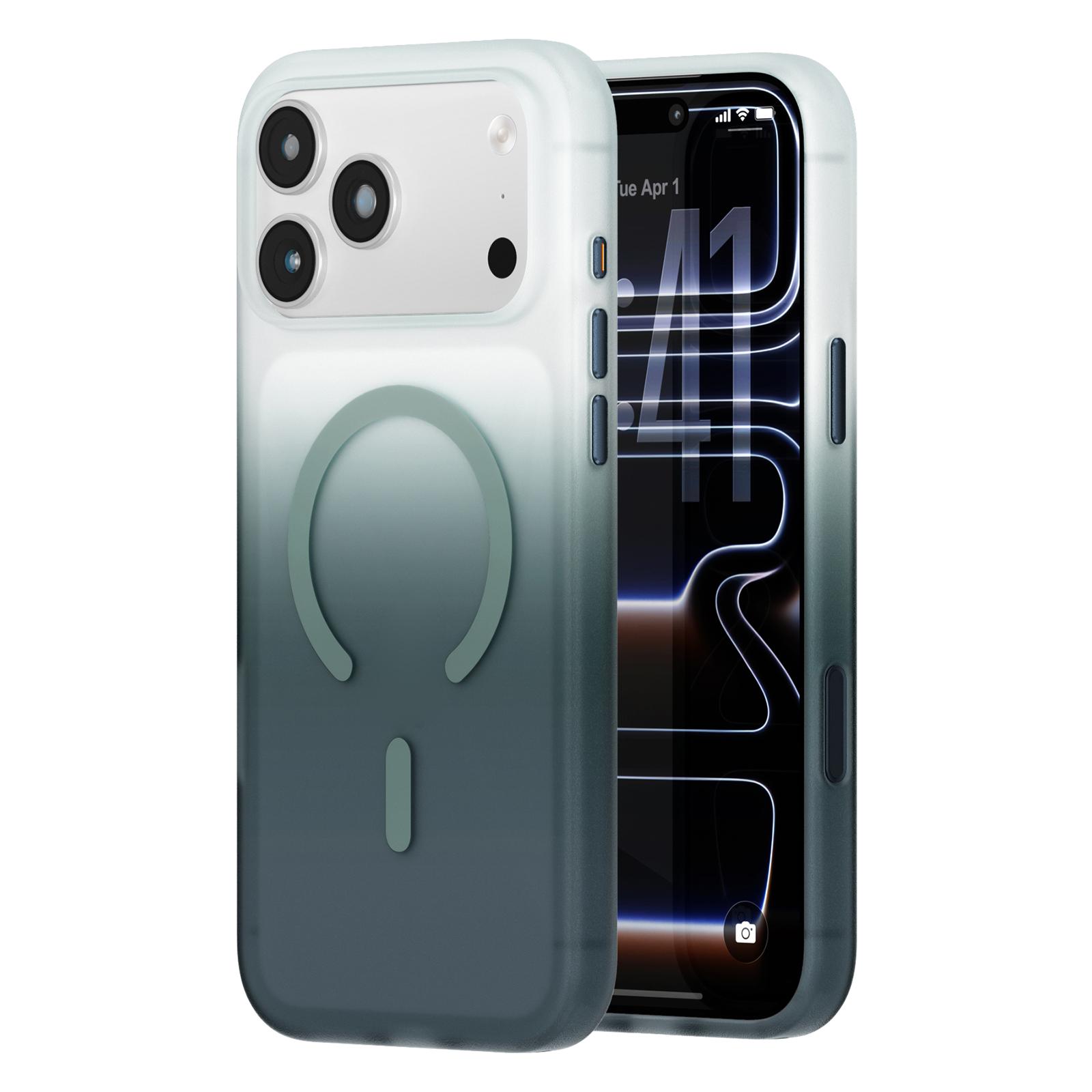 For iPhone 17 Pro Twilight Gradient Magnetic Phone Case(Winter Forest) - Shopkiz.com